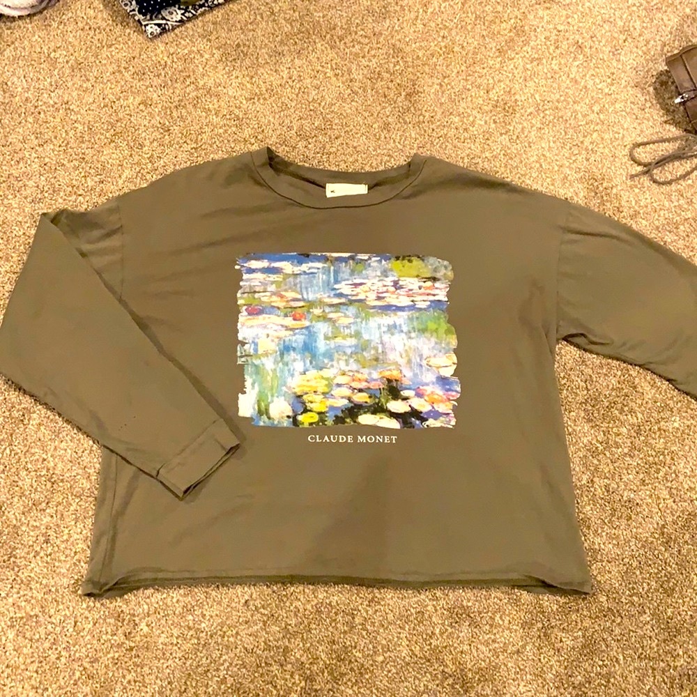 Green Graphic Long Sleeve Tee